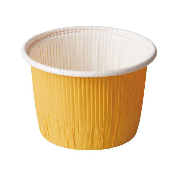 天満紙器 ケーキカップ CR-73 カールカップ 黄 2690082 1ケース(1500個(50個×30)（直送品）
