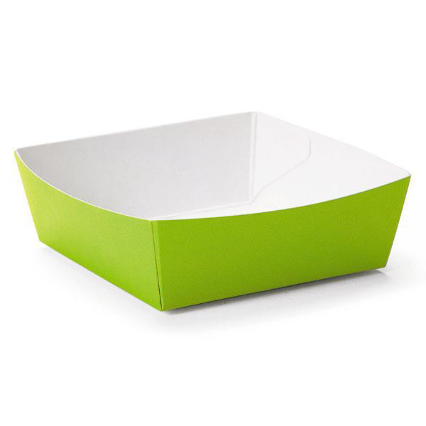 天満紙器 ケーキトレー PC-12 カラーココット(リーフグリーン) 3850412 1ケース(500個(50個×10)（直送品）