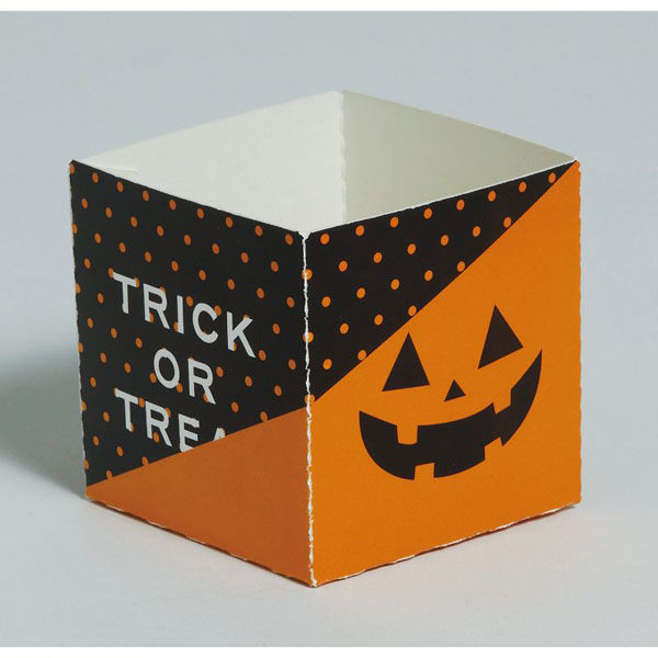 天満紙器 ケーキカップ XB65 キューブカップ60(オレンジドット) 6098141 1ケース(1000個(100個×10)（直送品）