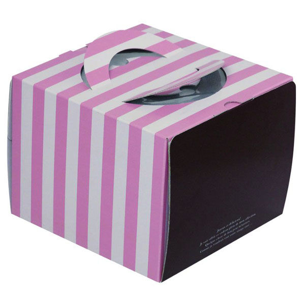 ヤマニパッケージ ケーキ箱 ミニョンデコ7号 DE-154 1ケース(100個(25個×4)（直送品）