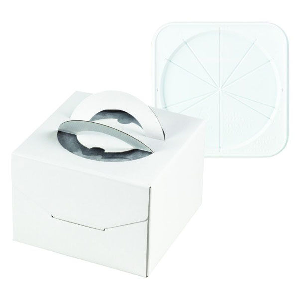 ヤマニパッケージ ケーキ箱 デコホワイト135 5号 CLトレー付 DE-171B 1ケース(100個(1個×100)（直送品）