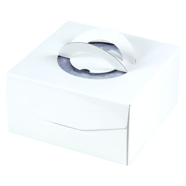 ヤマニパッケージ ケーキ箱 デコホワイト135 6号 DE-172 1ケース(100個(25個×4)（直送品）