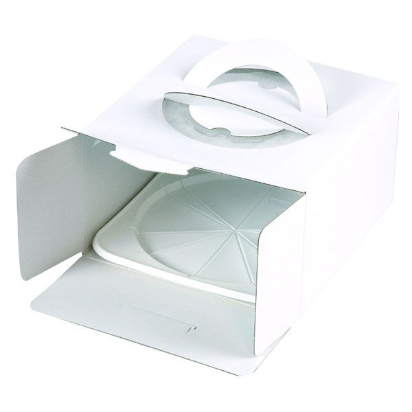 ヤマニパッケージ ケーキ箱 デコホワイト135 6号 CLトレー付 DE-172B 1ケース(100個(1個×100)（直送品）