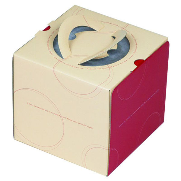 ヤマニパッケージ ケーキ箱 ループデコ4.5号 DE-175 1ケース(100個(25個×4)（直送品）