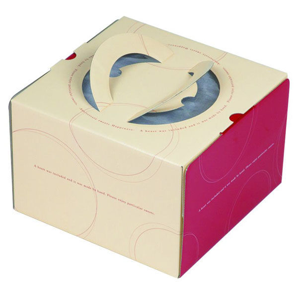 ヤマニパッケージ ケーキ箱 ループデコ6号 DE-177 1ケース(100個(25個×4)（直送品）