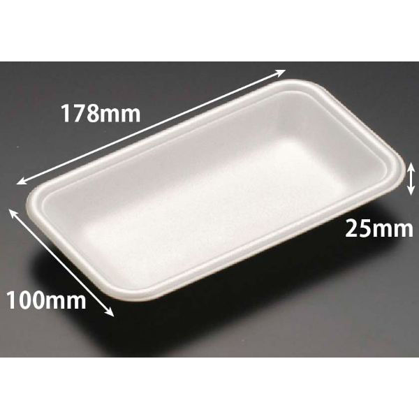 リスパック 発泡トレー J-18-10T(S) 白 FGPC062 1ケース(2400個(100個×24)（直送品）