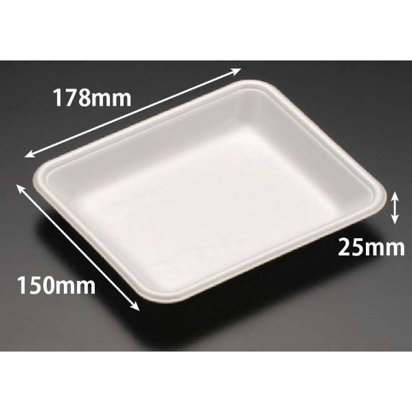 リスパック 発泡トレー J-18-15T(S) 白 FGPC091 1ケース(1500個(100個×15)（直送品）