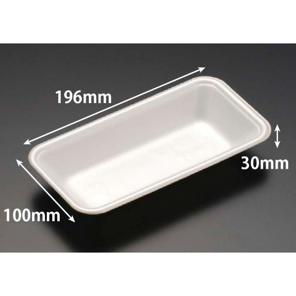 リスパック 発泡トレー J-20-10F(S) 白 FGPC106 1ケース(2400個(100個×24)（直送品）