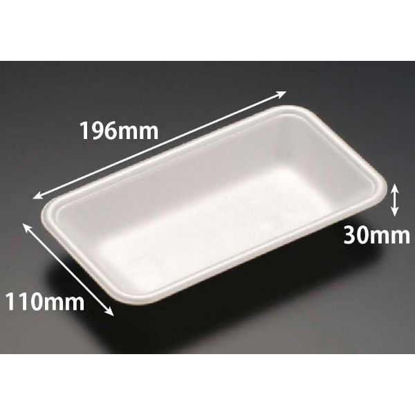 リスパック 発泡トレー J-20-11F(S) 白 FGPC123 1ケース(2400個(100個×24)（直送品）