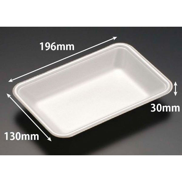 リスパック 発泡トレー J-20-13F(S) 白 FGPC153 1ケース(2000個(100個×20)（直送品）