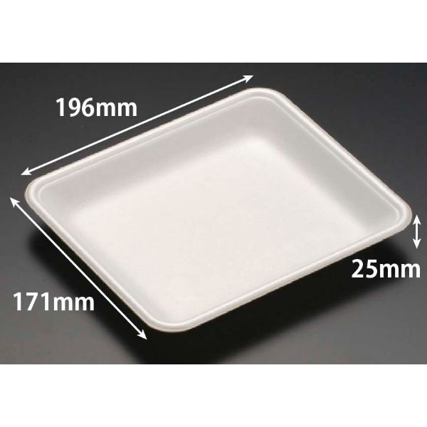 リスパック 発泡トレー J-20-17T(S) 白 FGPC206 1ケース(1600個(100個×16)（直送品）