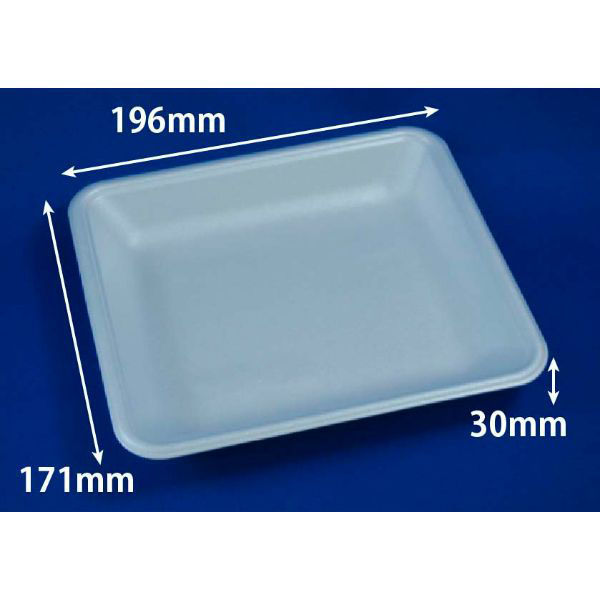 リスパック 発泡トレー J-20-17F(S) 白 FGPC212 1ケース(1600個(100個×16)（直送品）