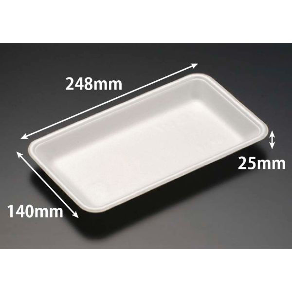 リスパック 発泡トレー J-25-14T(S) 白 FGPC341 1ケース(1200個(100個×12)（直送品）