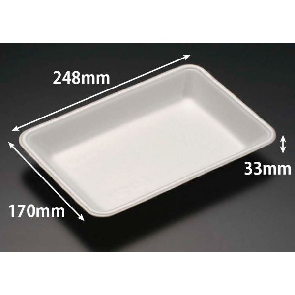 リスパック 発泡トレー J-25-17U(S) 白 FGPC381 1ケース(1200個(100個×12)（直送品）