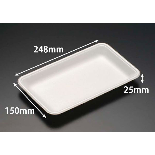 リスパック 発泡トレー J-25-15T(S) 白 FGPC356 1ケース(1200個(100個×12)（直送品）