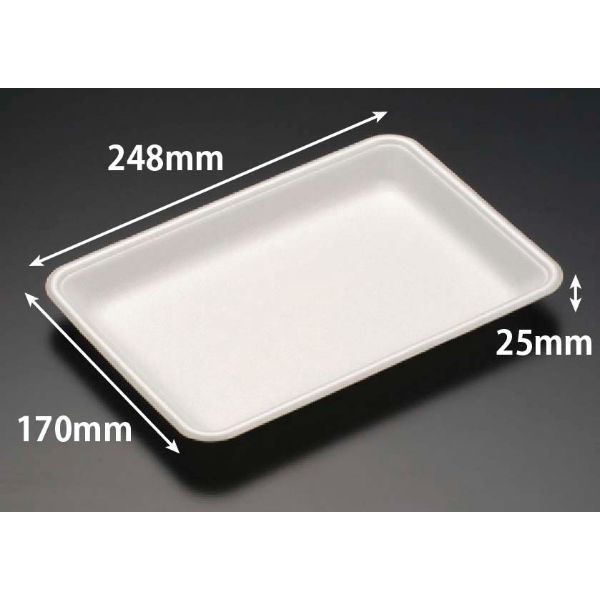 リスパック 発泡トレー J-25-17T(S) 白 FGPC376 1ケース(1200個(100個×12)（直送品）