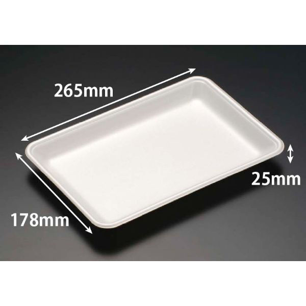 リスパック 発泡トレー J-26-18T(S) 白 FGPC411 1ケース(900個(100個×9)（直送品）