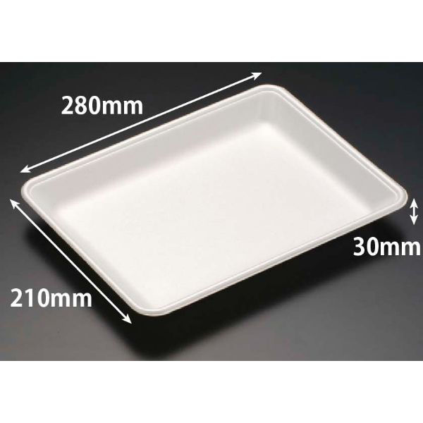 リスパック 発泡トレー J-28-21F(S) 白 FGPC421 1ケース(900個(100個×9)（直送品）