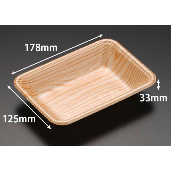 リスパック 発泡トレー J-18-12U 美人杉 FLFG105 1ケース(2000個(100個×20)（直送品）