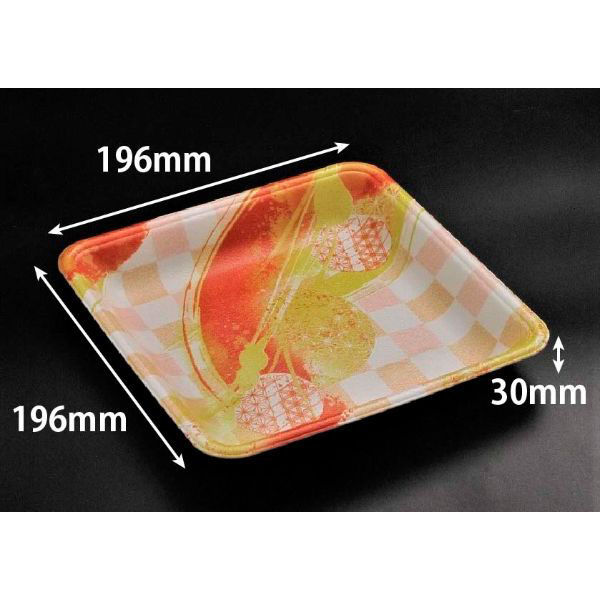 リスパック 発泡トレー J-20-20F めい赤 FLFG703 1ケース(1200個(100個×12)（直送品）