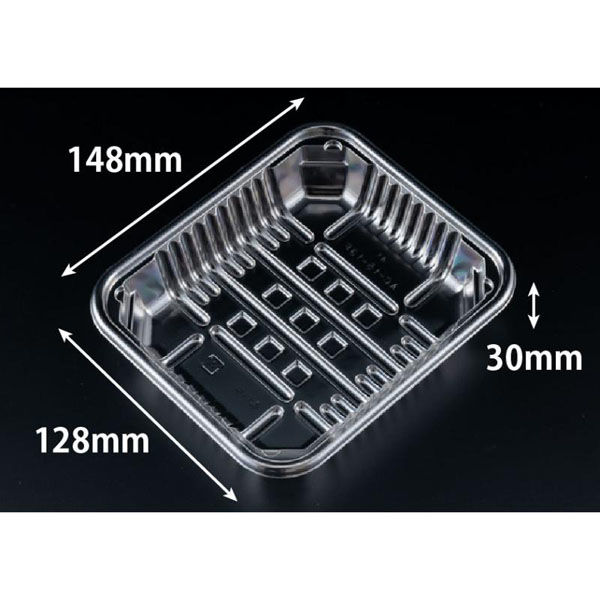 リスパック 透明トレー バイオPET AC-15-13F FSFV913 1ケース(1600個(100（直送品）