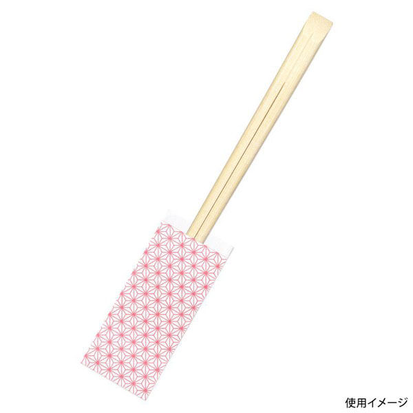 九州紙工 割箸 HANAシリーズ差し込み箸HANAミニ麻の葉 竹天削箸先細21cm HANA-4H 1ケース(2500個(100個×25)（直送品）