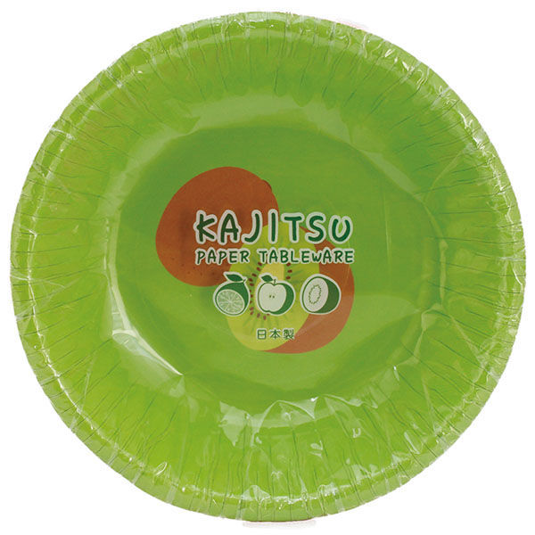 アートナップ 紙皿 KAJITSU ペーパーボール(3柄ソート)4枚入 KT-82 1ケース(120個(10個×12)（直送品）