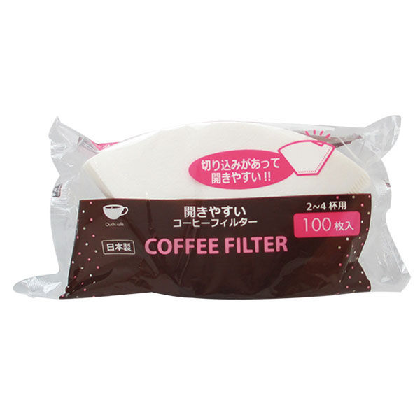 アートナップ おうちカフェ コーヒーフィルター 白 100枚入 OC-07 1ケース(100個(10個×10)（直送品）