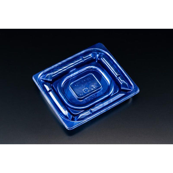 リスパック 惣菜容器 バイオカップ 優枠 13-11B ルミナスブルー PABH017 1ケース(1200個(50個×24)（直送品）