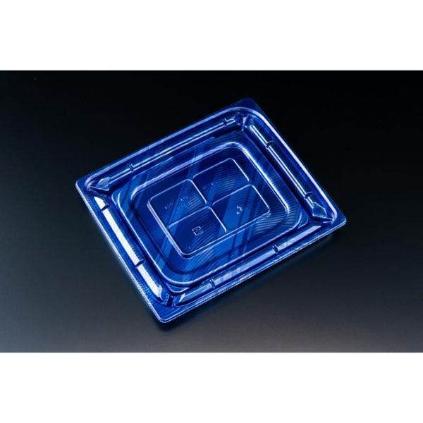 リスパック 惣菜容器 バイオカップ 優枠 20-17B ルミナスブルー PABH437 1ケース(600個(50個×12)（直送品）