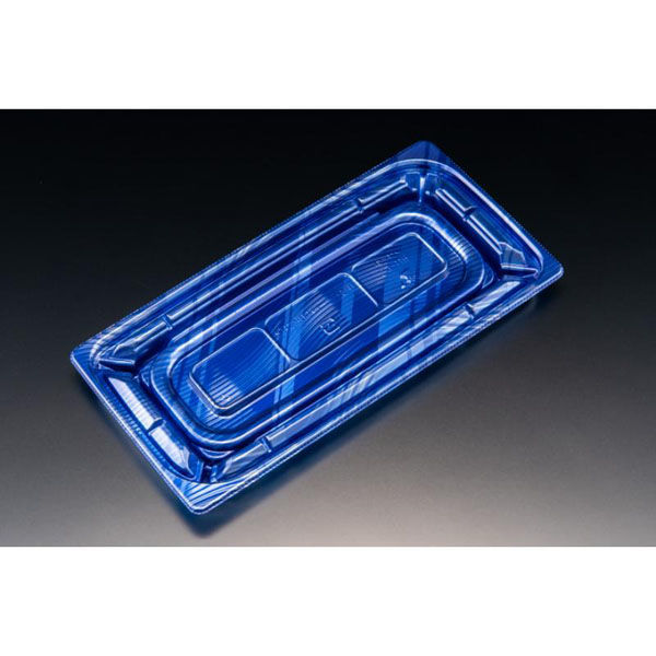 リスパック 惣菜容器 バイオカップ 優枠 23-11B ルミナスブルー PABH507 1ケース(600個(50個×（直送品）