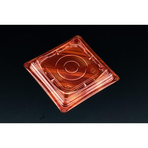 リスパック デザートカップ バイオカップ キューブルック 13 ルミナスレッド PABK246 1ケース(600個(50個×12)（直送品）