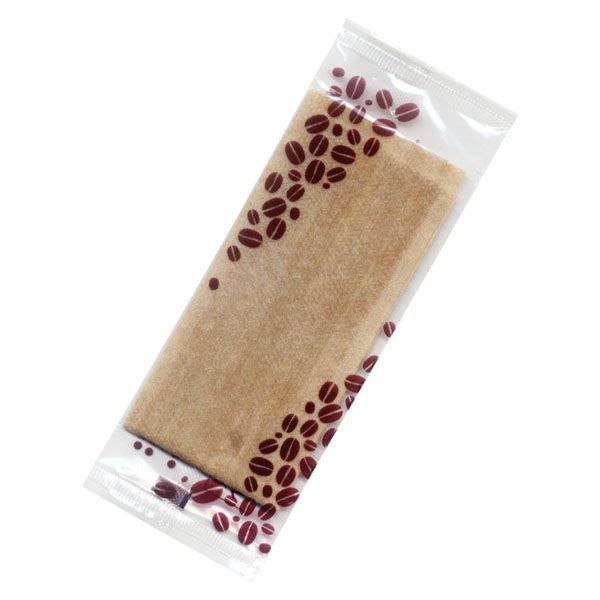 九州紙工 紙おしぼり 未晒おしぼり コーヒー WM-51 1ケース(2000個(100個×20)（直送品）