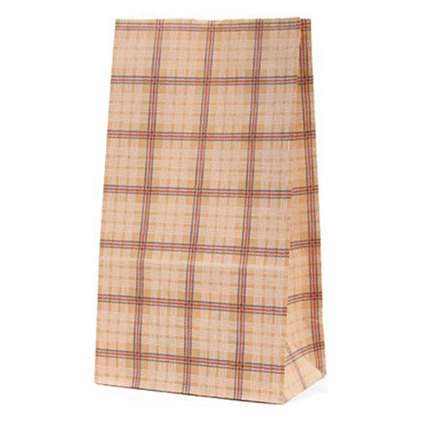 パックタケヤマ 角底袋 H4 トリコロールチェック XZT53029 1ケース(2000個(100個×20)（直送品）