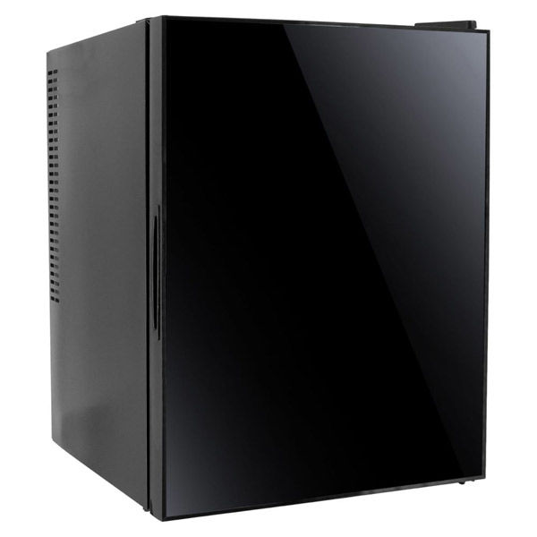 Hanx ペルチェ式1ドア冷蔵庫40Lブラックガラス HH-RP2140GB 1台（直送品）