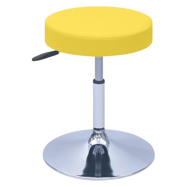 【軒先渡し】高田ベッド G型クランケチェアー Φ390mm 24989700 ビニルレザーイエロー TB-1562-02(H420-530) 1台（直送品）