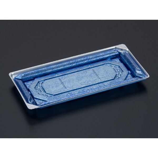 リスパック 刺身容器 バイオPET 美枠 25-12B 箔おし銀 FAPV552 1ケース(800個(50個×16)（直送品）