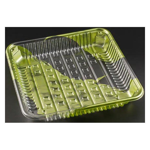 リスパック 透明トレー バイオPET AC-20-20F はやて緑 FSFV844 1袋(50個)（直送品）