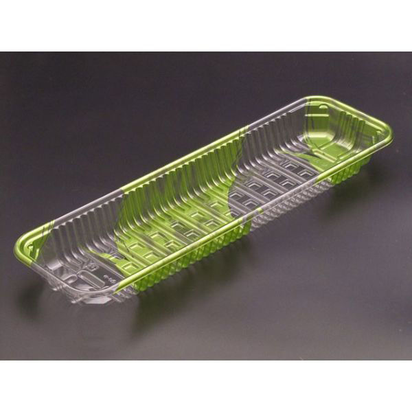 リスパック 透明トレー バイオPET AC-33-10F はやて緑 FSFV847 1ケース(800個(100個（直送品）