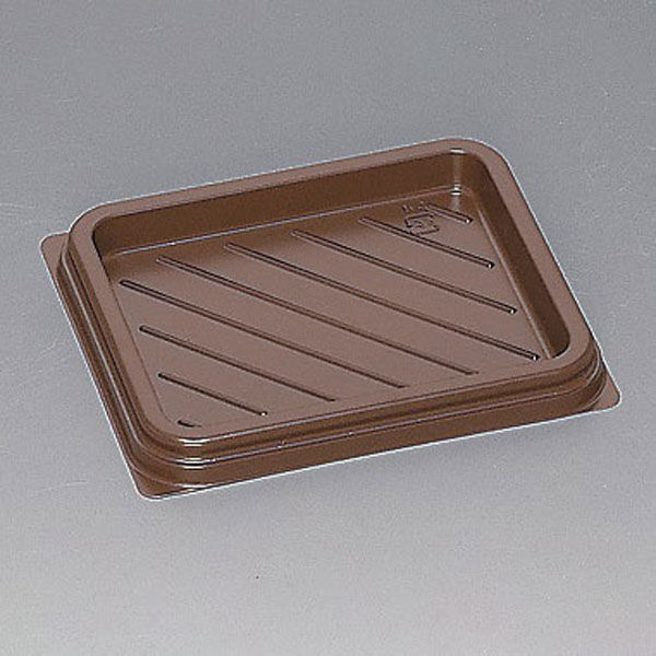 福助工業 サンドイッチ容器 Fパレ W-85 ブラウン 00540009 1ケース(1200個(50個×24))（直送品）