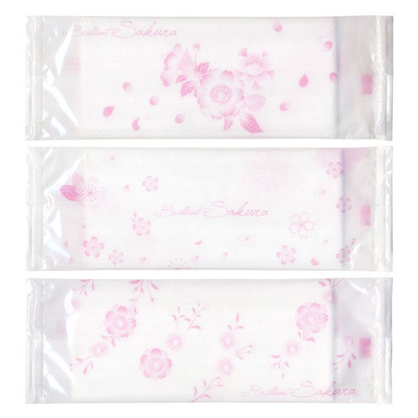 九州紙工 紙おしぼり SUKURAおしぼりbrilliant Sakura レーヨン不織布 SO-2 1ケース(2000個(100個×20)（直送品）
