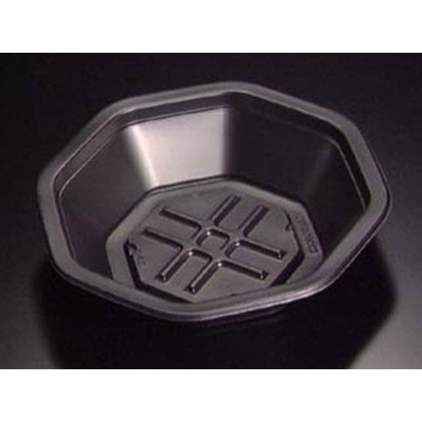 リスパック どんぶり容器 バイオデリカ HD 八角丼 200B 黒 RHHD431 1袋(100個)（直送品）