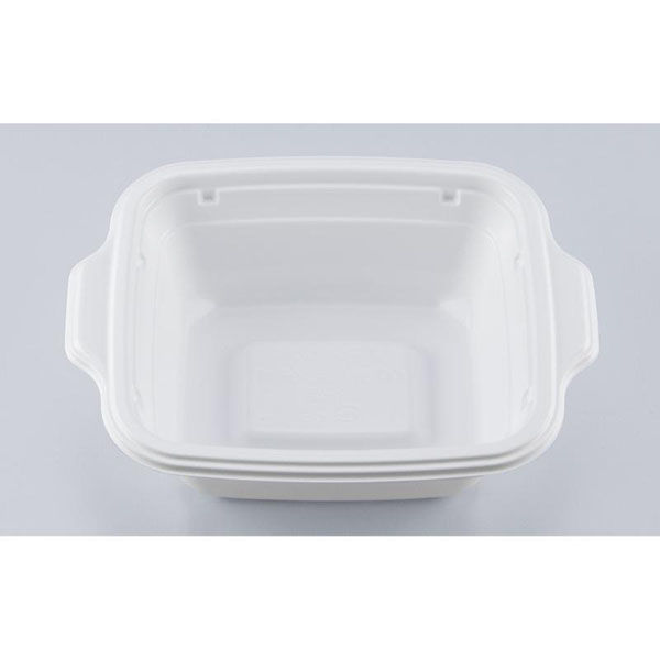 シーピー化成 弁当容器 BFランチ角385 ホワイト 本体 0144838500075 1袋(50個)（直送品）