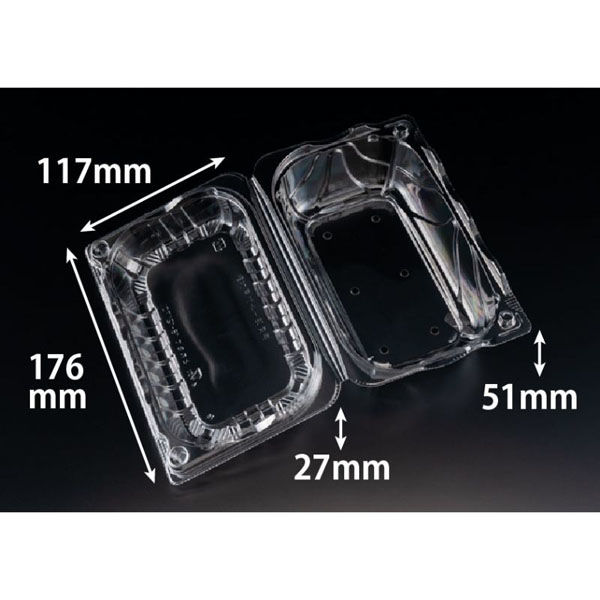 リスパック フルーツ容器 バイオ とれたて 18-12(70) PBTT376 1袋(50個)（直送品）