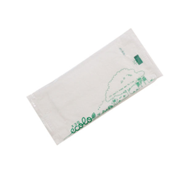 九州紙工 不織布おしぼり 使い捨ておしぼり平型ミニグリーン E-1 1袋(200個)（直送品）