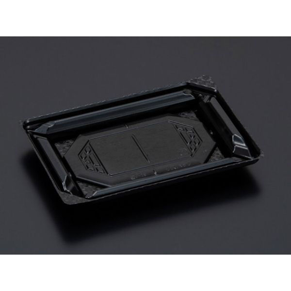 リスパック 刺身容器 バイオPET 美枠 17-12B 黒 FAPV095 1ケース(1200個(50個×24)（直送品）