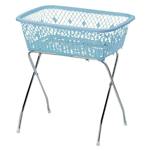 大信工業 脱衣カゴ ゴム足付 23528900 ブルー DP-10(ゴムアシツキ) 1台（直送品）