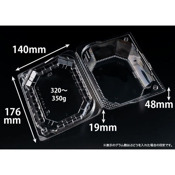 リスパック フルーツ容器 バイオ きらめき 18-14L(60) PBTV653 1ケース(400個(50個×8)（直送品）