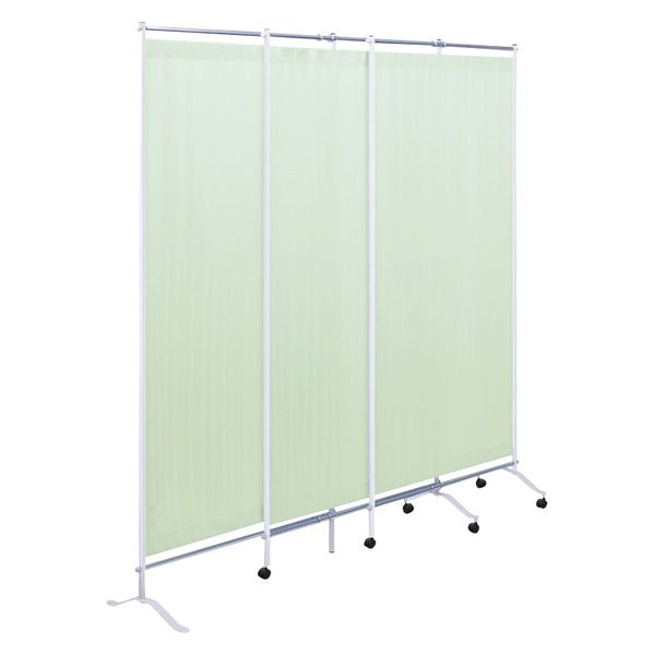 【軒先渡し】高田ベッド 3連スライドスクリーン 25297600 グリーン TB-1565(H180CM) 1台（直送品）