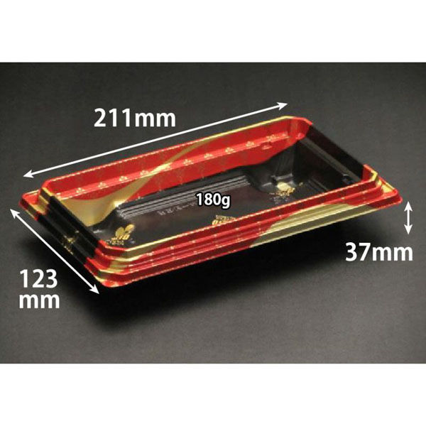 リスパック どんぶり容器 バイオデリカ 枠重 3-1B K-えんてん赤J10 RHBN261 1ケース(900個(50個×18)（直送品）